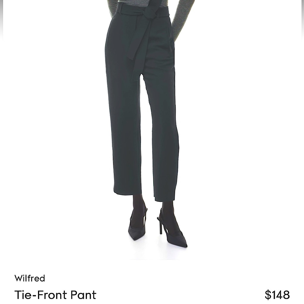 AritziaWilfred Tie Front pants Regular length size 10 Navy